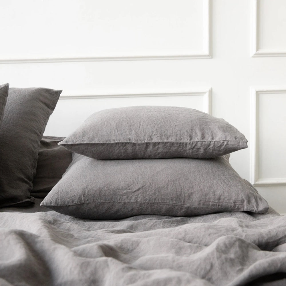 Washed Linen Pillow Case in 23 colours. Linen Standard, Queen, King, Custom sizes Shams . Stone washed, Envelope style